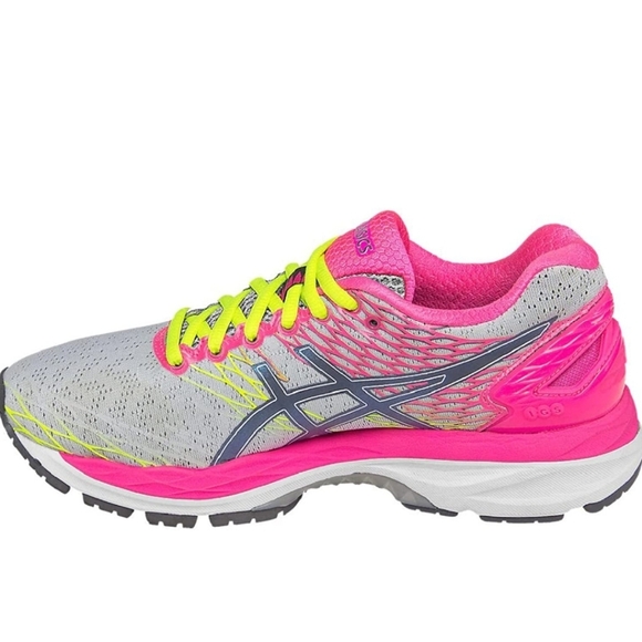 ASICS GEL-NIMBUS 18 - RUNNING SHOES - WOMEN'S - SILVER/TITANIUM/HOT PINK - Picture 2 of 7